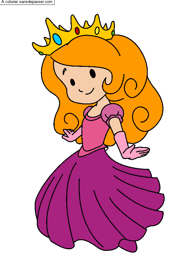 Princesse souriante par un invit&eacute;