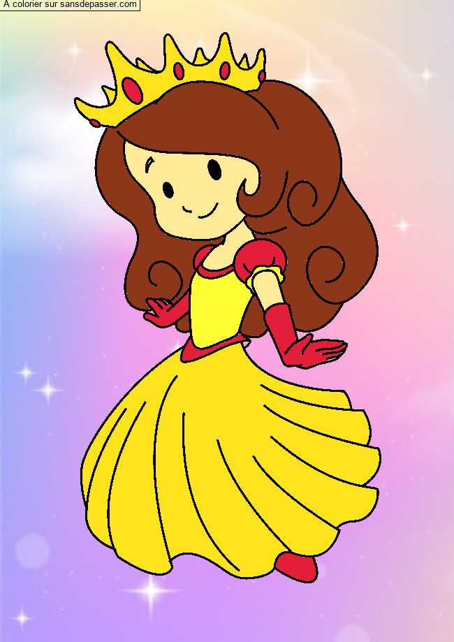 Princesse souriante par un invit&eacute;
