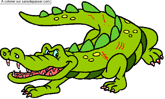 Coloriage Crocodile par un invité