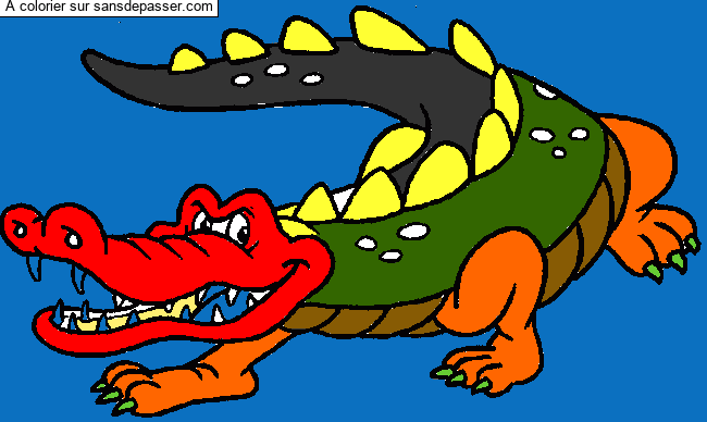 Coloriage Crocodile par un invité