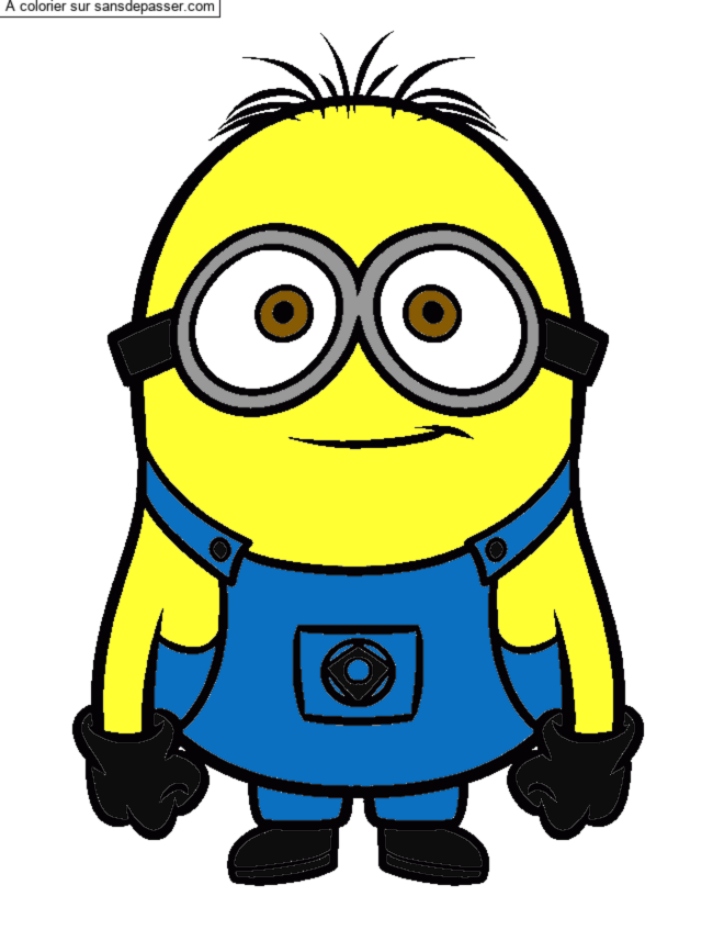 Coloriage Minion mignon par un invit&eacute;