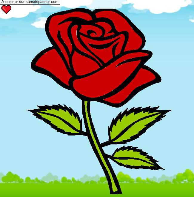 Rose rouge par un invit&eacute;