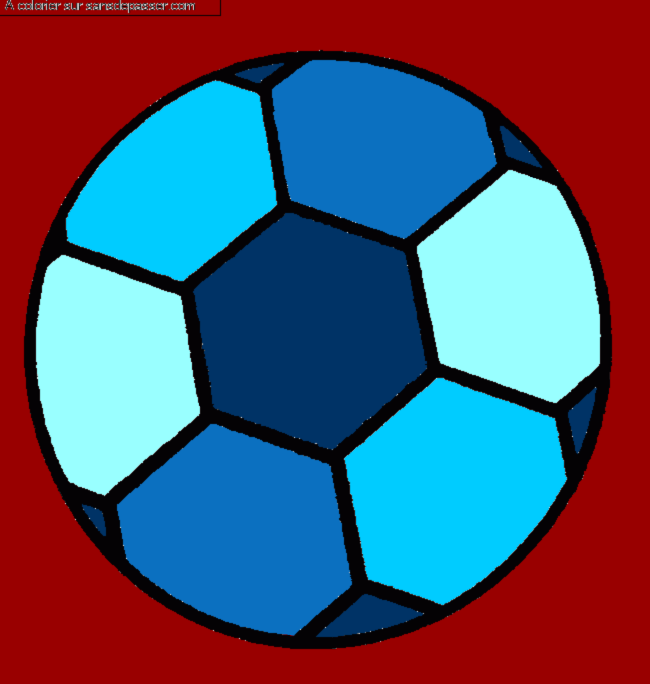 Coloriage Ballon de foot par un invit&eacute;