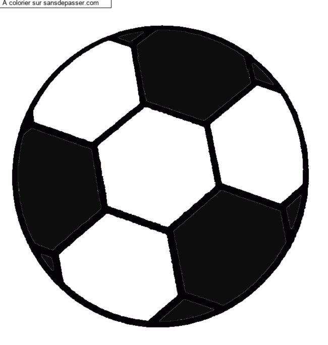 Coloriage Ballon de foot par un invit&eacute;