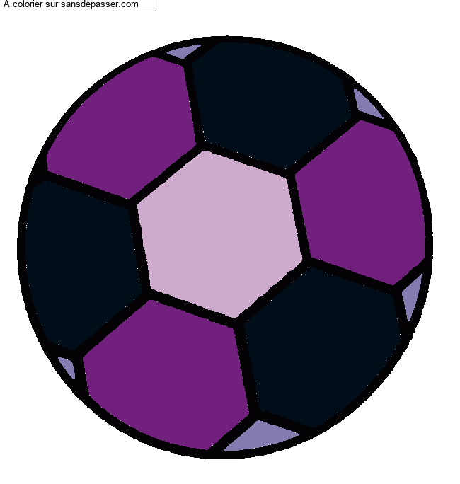 Coloriage Ballon de foot par un invit&eacute;