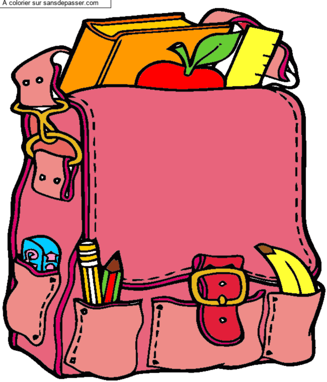 Cartable d'&eacute;colier par un invit&eacute;