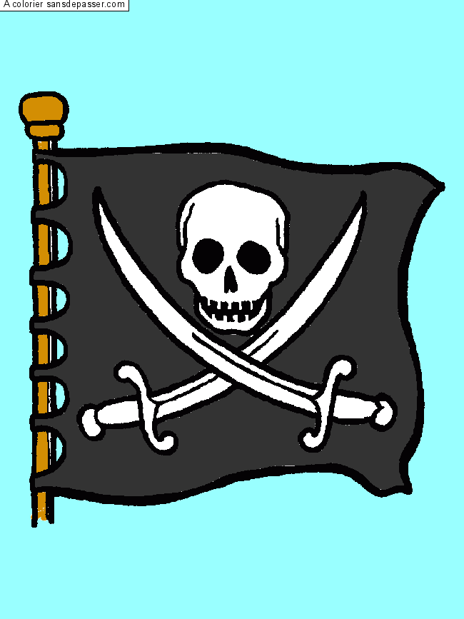 Coloriage Drapeau pirate
