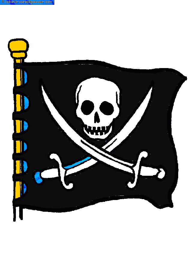 Coloriage Drapeau pirate
