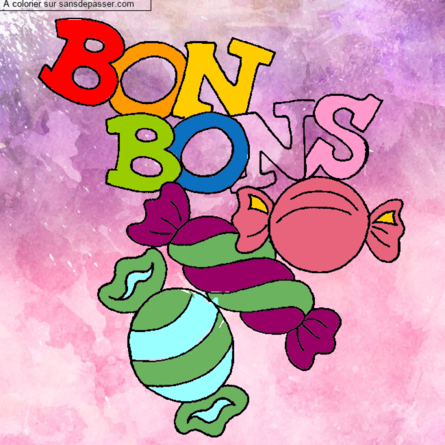 Coloriage Bonbons par ❤️🧡💛💚🩵💙💜🩷