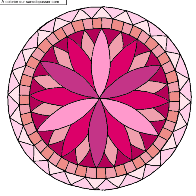 Coloriage Rosace par ❤️🧡💛💚🩵💙💜🩷