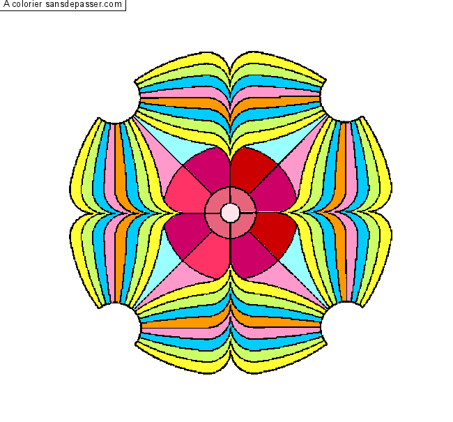 Coloriage Mandala 1 par un invité
