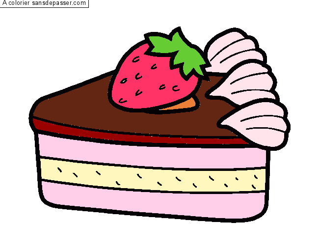 Gâteau à la fraise par un invité
