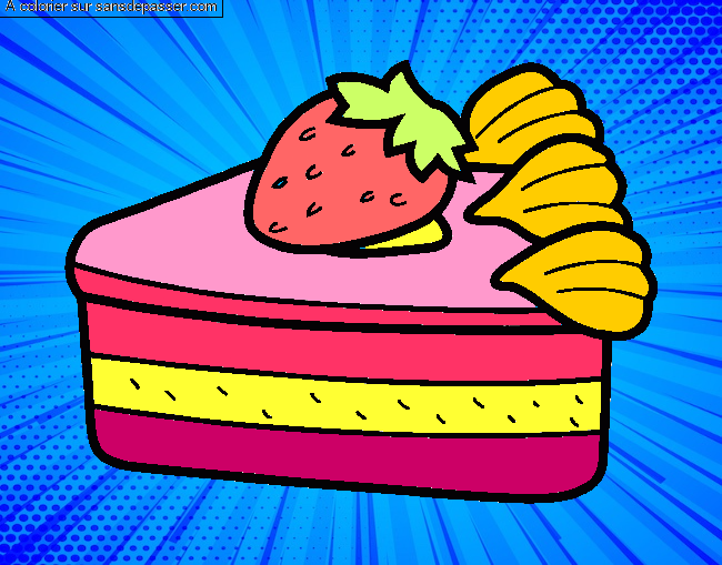 G&acirc;teau &agrave; la fraise par un invit&eacute;