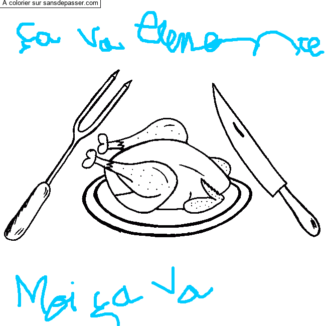 Poulet r&ocirc;ti par un invit&eacute;