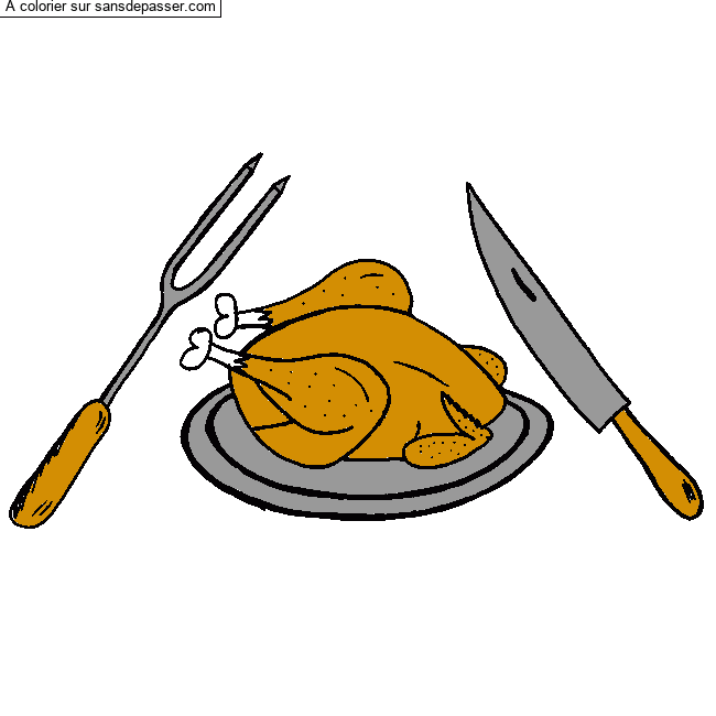 Poulet r&ocirc;ti par un invit&eacute;