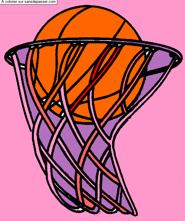 Coloriage Panier de basketball par un invité