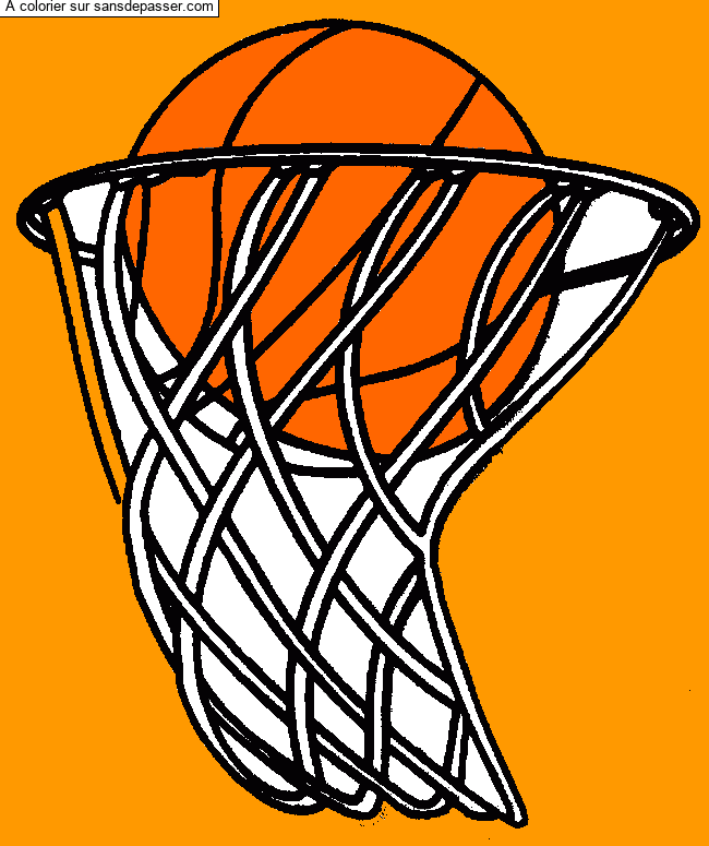 Coloriage Panier de basketball par Ma&iuml;ssa 