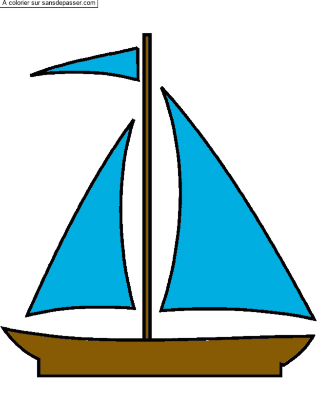 Coloriage Voilier par un invit&eacute;