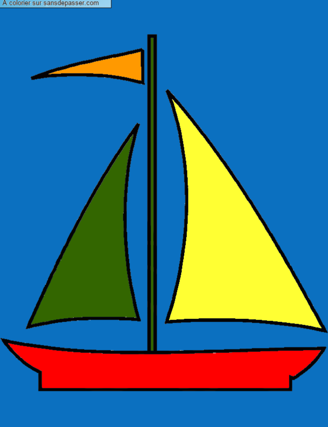 Coloriage Voilier par un invit&eacute;