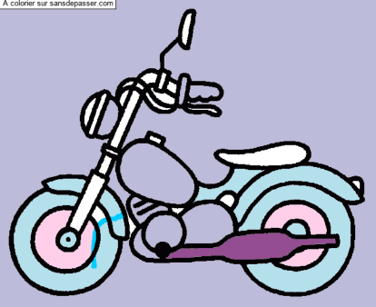 Coloriage Moto par un invit&eacute;