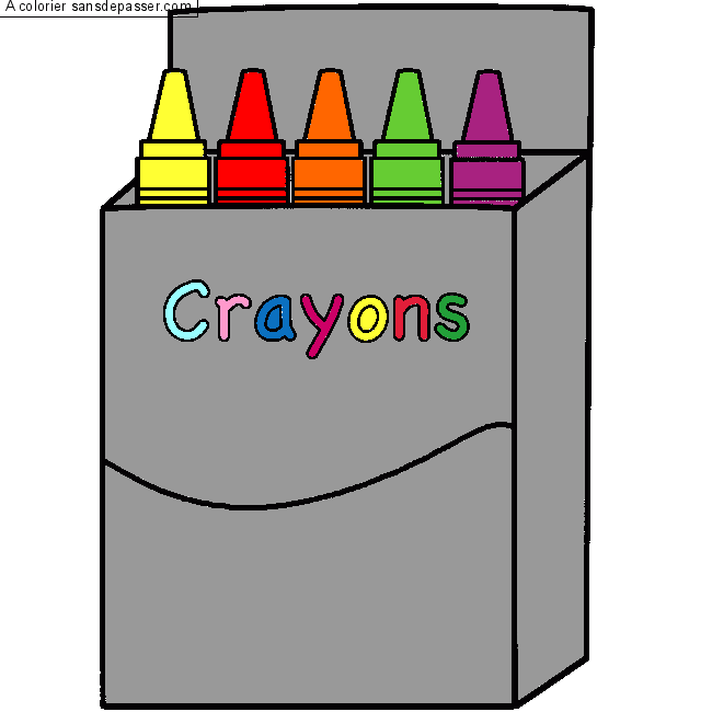 Boite de crayons de cire par Pakpak