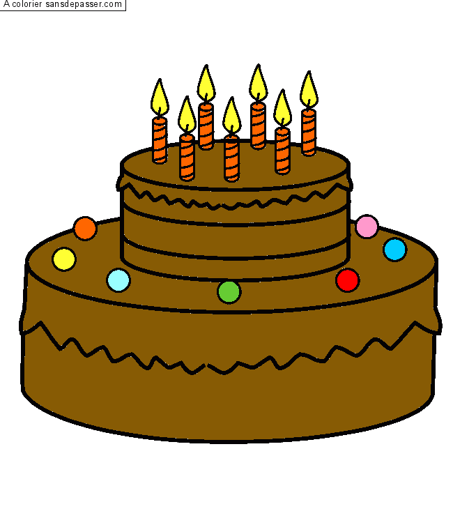 Gâteau d'anniversaire - 7 ans par Pakpak