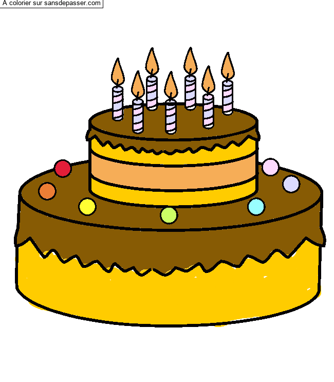 Gâteau d'anniversaire - 7 ans par Lunaire