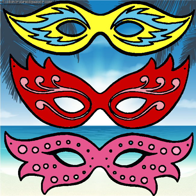 Coloriage Masques de Carnaval par LUCIE