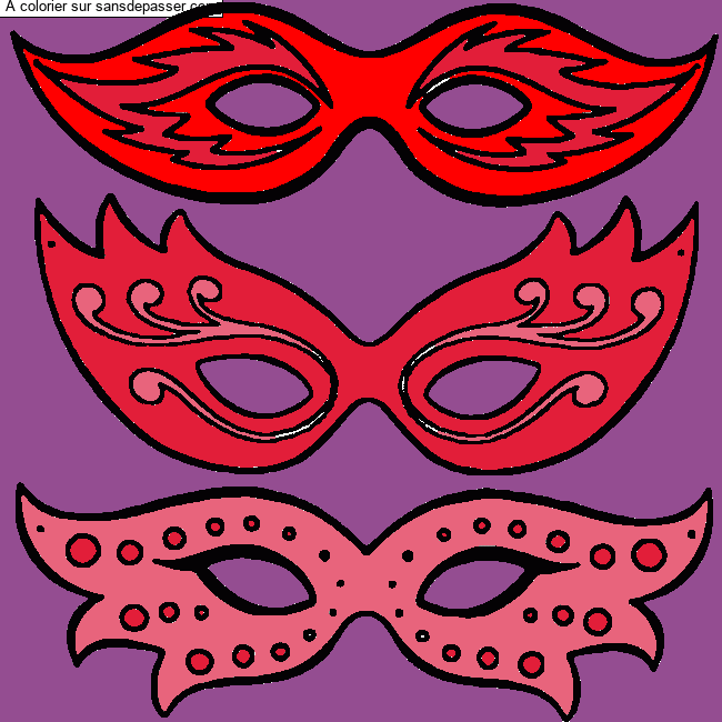 Coloriage Masques de Carnaval par LEANA