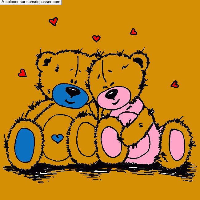 Ours en peluche amoureux par Enamlr