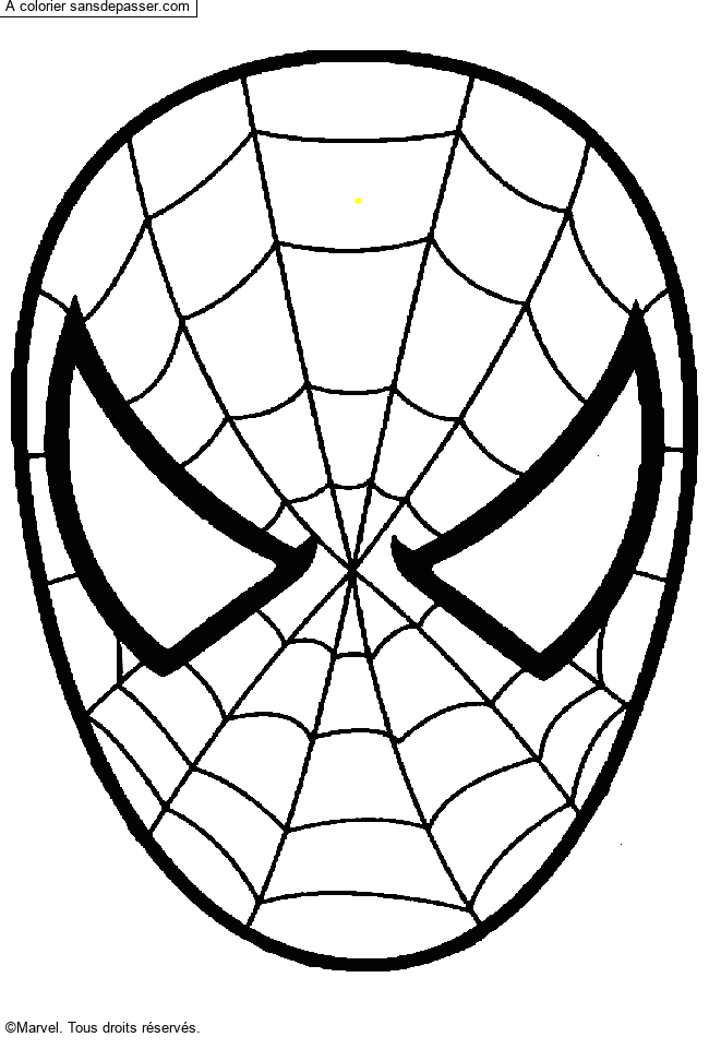 Coloriage Masque de Spiderman