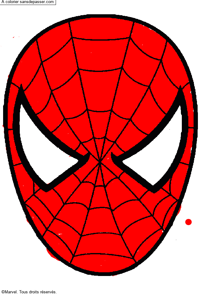 Coloriage Masque de Spiderman