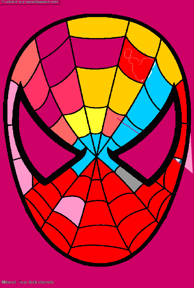 Coloriage Masque de Spiderman par ANTO