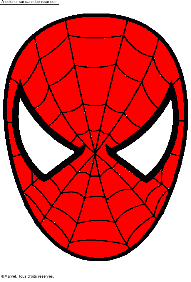 Coloriage Masque de Spiderman par curtis 