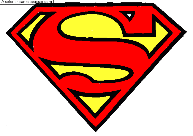 Coloriage Logo Superman Sans Dépasser