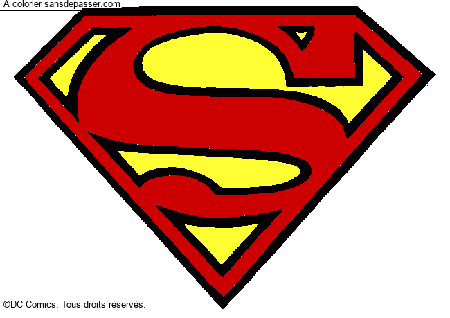 Coloriage Logo Superman