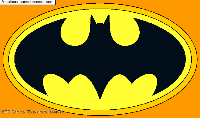 Dessin Colorie Logo Batman Par Un Invite Sans Depasser