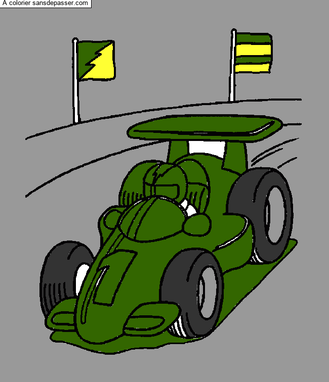 Coloriage Formule 1 par NATH