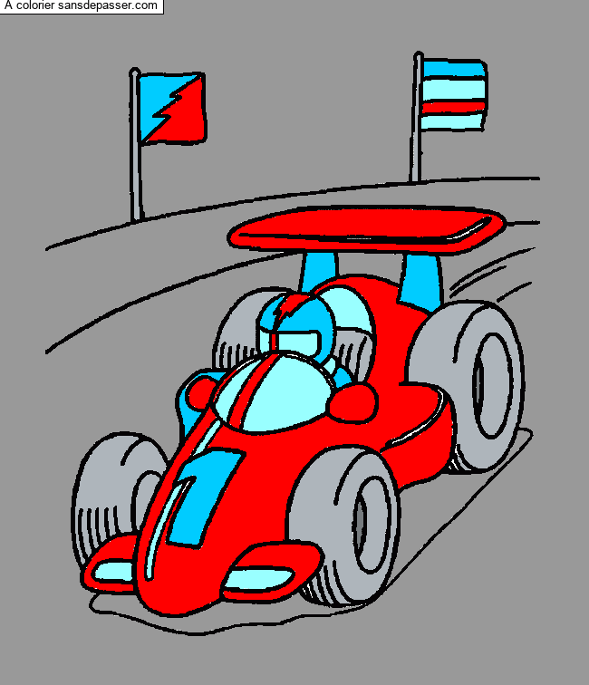 Coloriage Formule 1 par un invité