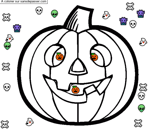 Citrouille d'Halloween par un invit&eacute;