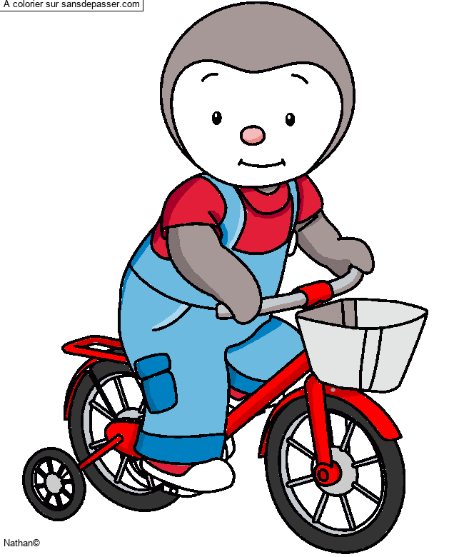 Tchoupi fait du v&eacute;lo par un invit&eacute;