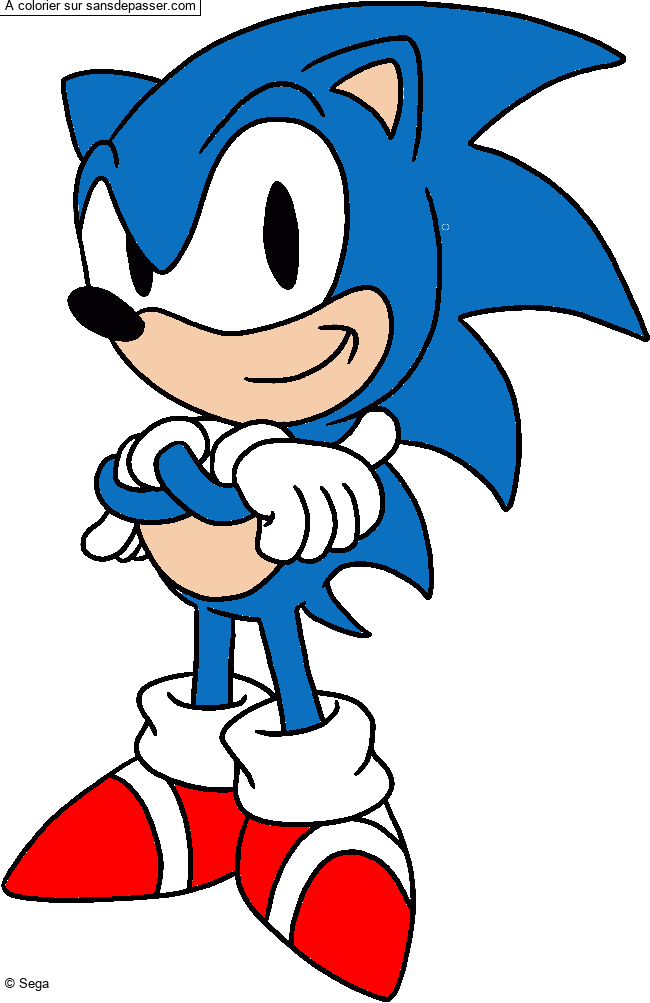 Coloriage Sonic par un invité