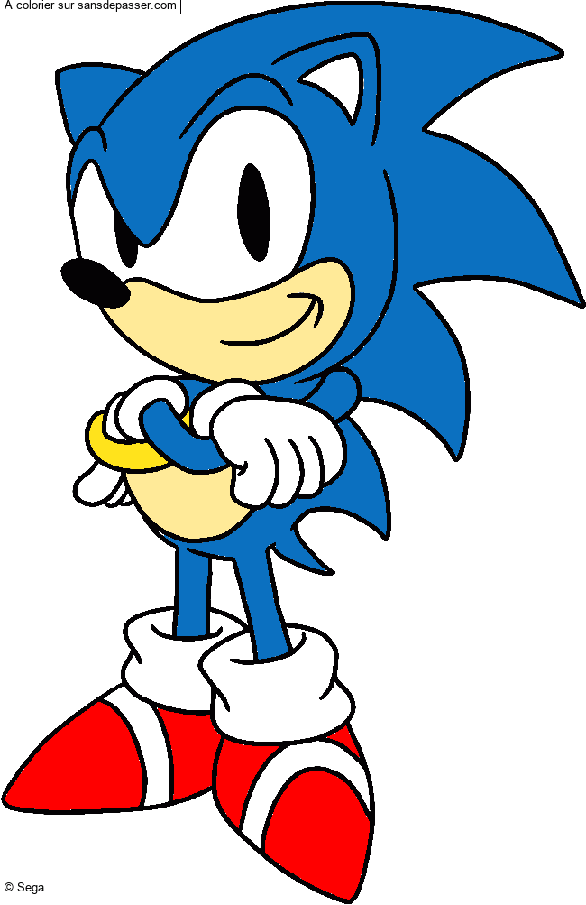 Coloriage Sonic par un invité