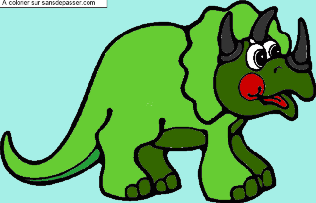 Coloriage Dinosaure  par un invit&eacute;