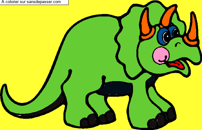 Coloriage Dinosaure  par un invit&eacute;