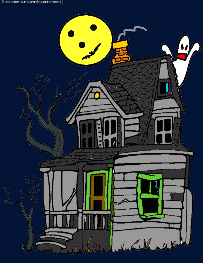 dessin-colori-coloriage-maison-hant-e-par-un-invit-sans-d-passer