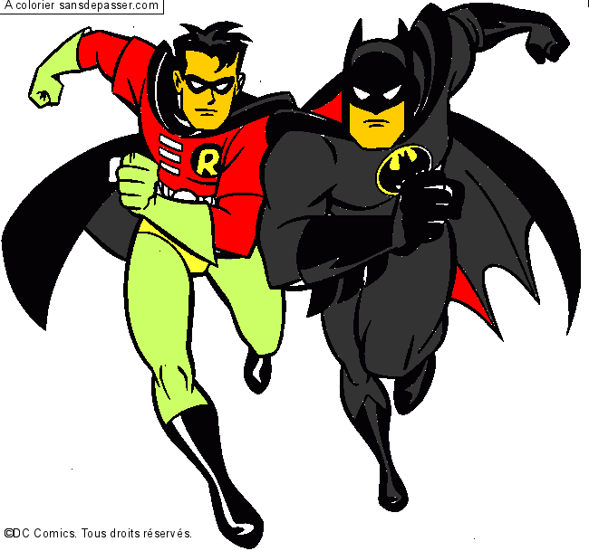 Dessin Colorié Batman Et Robin Par Un Invité Sans Dépasser