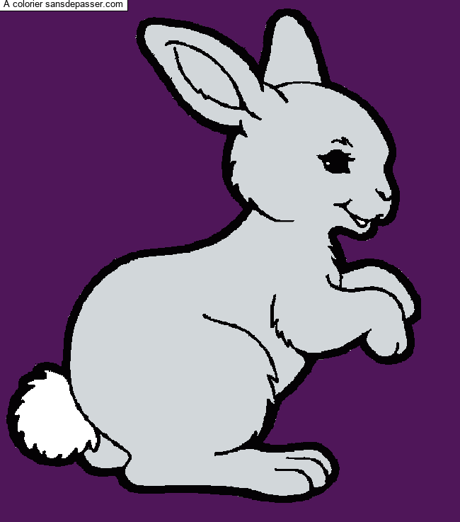 Petit lapin sautillant par un invit&eacute;