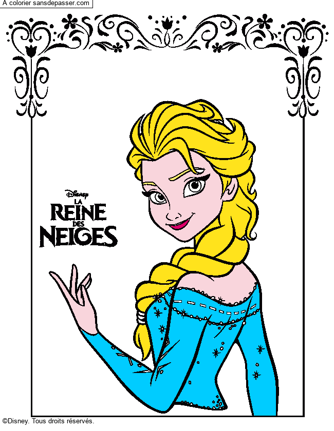Coloriage Elsa d'Arendelle