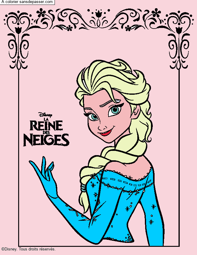 Coloriage Elsa d'Arendelle